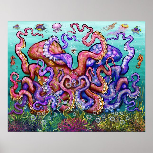 Pescaria de arte Poster (Frente)