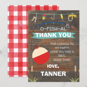 Pescaria O Cartões de agradecimentos De Aniversári
