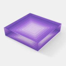 Peso de Papel Quadrado do GlowGo (Roxo)