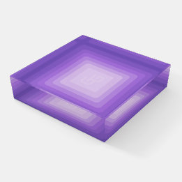 Peso de Papel Quadrado do GlowGo (Roxo)