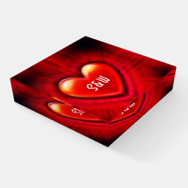 Peso personalizado do bloco vermelho de vidro verm