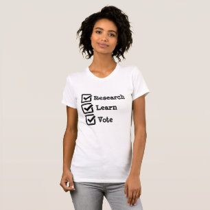 Pesquisa Aprenda a Votar Camisa de Eleição Polític
