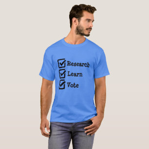 Pesquisa Aprenda a Votar Camisa de Eleição Polític