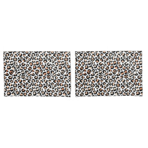 Pêssego Branco Impressão Preta-Leopardo