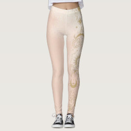 Pêssego Celestial Pinky com Leggings do Tema da Lu