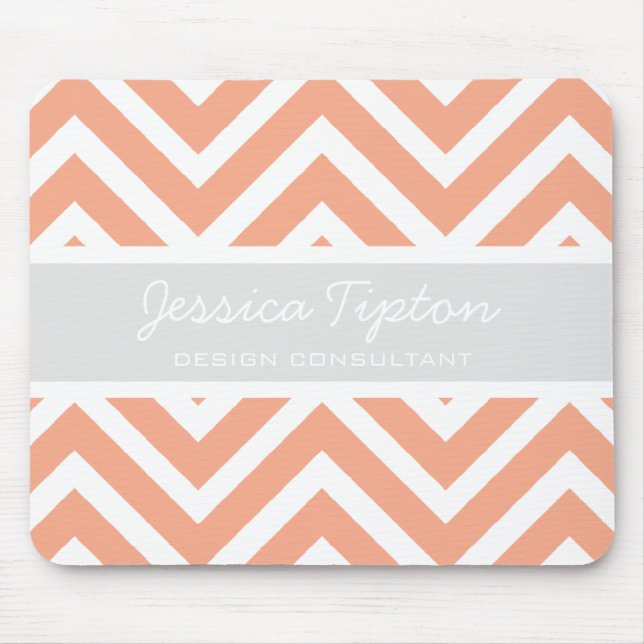 Pêssego Chevron Mousepad | TBM (Frente)