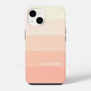 Pêssego Coral Laranja Listra Personalizado