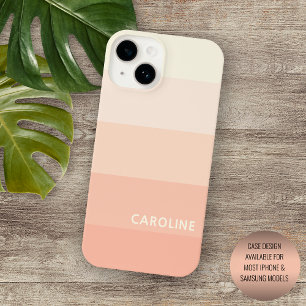 Pêssego Coral Laranja Listra Personalizado