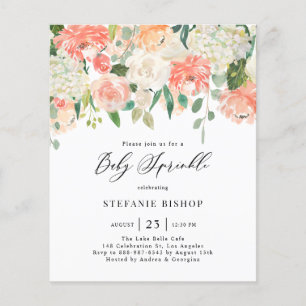 Pêssego de Aquarela e Flores de Marfim
