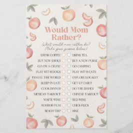 pêssego doce, a mãe jogava chá de fraldas de prefe