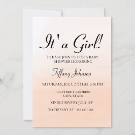 Pêssego doce é um convite para Chás de fraldas de