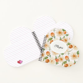 Pêssego e Creme Design Floral Elegante para Capa d