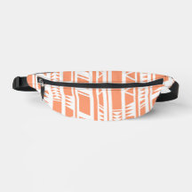 Pêssego e padrão tribal branco-impressão