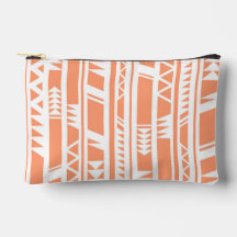Pêssego e padrão tribal branco-impressão