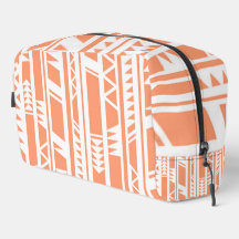 Pêssego e padrão tribal branco-impressão