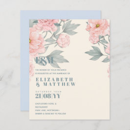 Pêssego Floral Dusty Blue Sage Casamento Folha