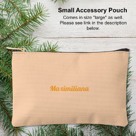 Pêssego Laranja - Pequena bolsa de acessórios sóli