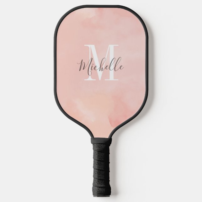 Pêssego Moderno com Inicial e Nome Personalizado (Front)