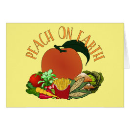 Pêssego na Terra Engraçado Cartão de Pun de Natal