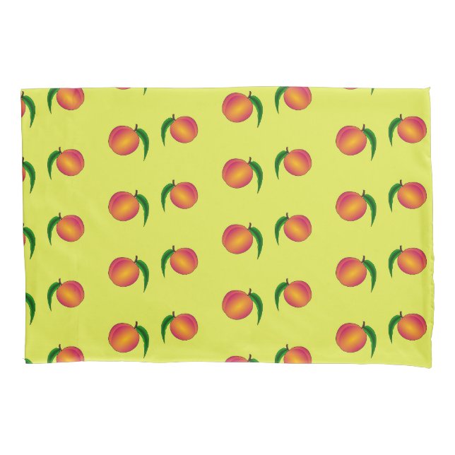 Pêssego padrão da fruta em amarelo (Frente)