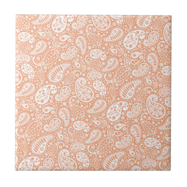 Pêssego Pastel Paisley (Frente)