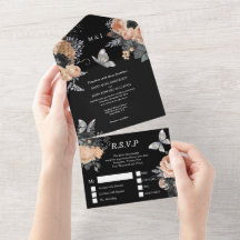 Pêssego preto prata queda borboleta rosa chic flor