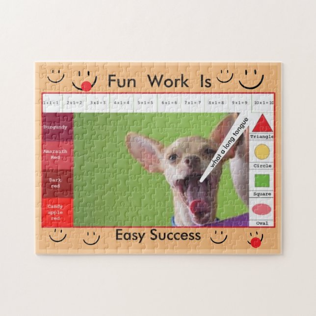 Pêssego quebra-cabeça educacional para tornar as c (Horizontal)