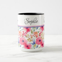 Pêssego Rosa - Caneca Floral