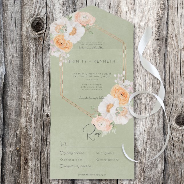 Pêssego Russo Blush e Janto Floral Branco (Criador carregado)