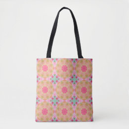 Pêssegos e bolsa da mandala do rosa (letras