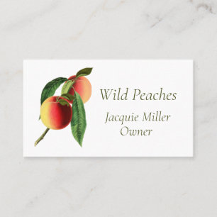Pêssegos em um Cartão de visita de Ramificação