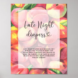 Pêssegos - Jogo de fraldas tarde da noite Poster