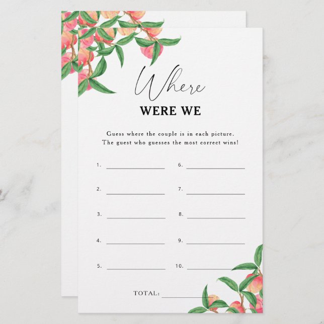 Pêssegos - Onde estávamos no jogo do chá de panela (Frente/Verso)