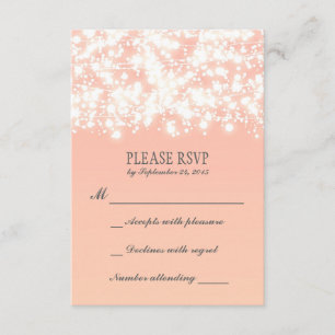 Pessegueira elegante acende RSVP de casamento