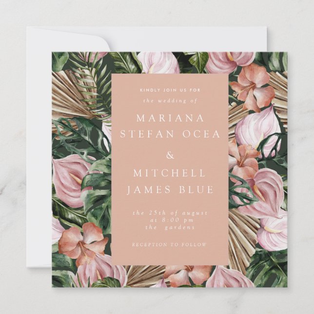 Pessegueira verde rosa-rosa-verde-tropical (Frente)