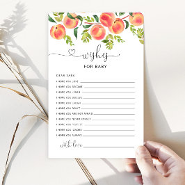 Pessegueiros de aquarela desejados para cartão de 