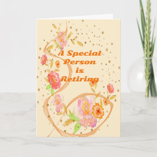 Pessoa Especial do Cartão de Reforma com Flores (Frente)