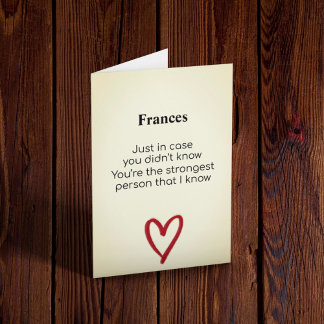 Pessoa Mais Forte Que Conheço Cartão Personalizáve