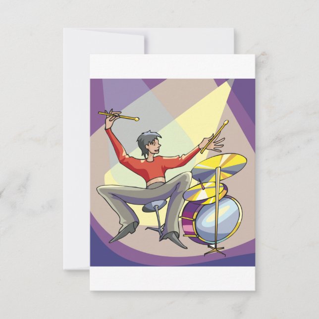 Pessoa Reproduzindo Convites De Tambores (Frente)