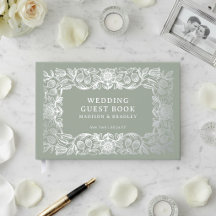 Pessoal Floral Verde Folha Dourada Casamento Perso