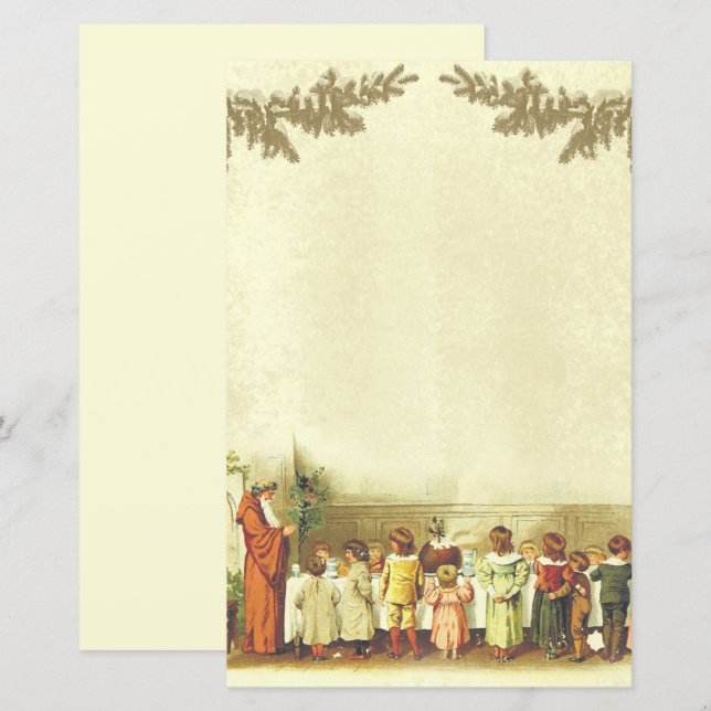 Pessoas bege de Natal vintage (Frente/Verso)
