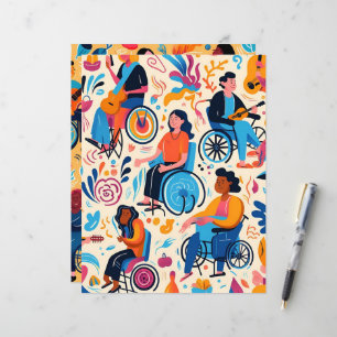 Pessoas com Deficiência — Papel Scrapbook