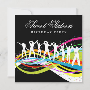Pessoas do partido Doce 16 Convite de Aniversário