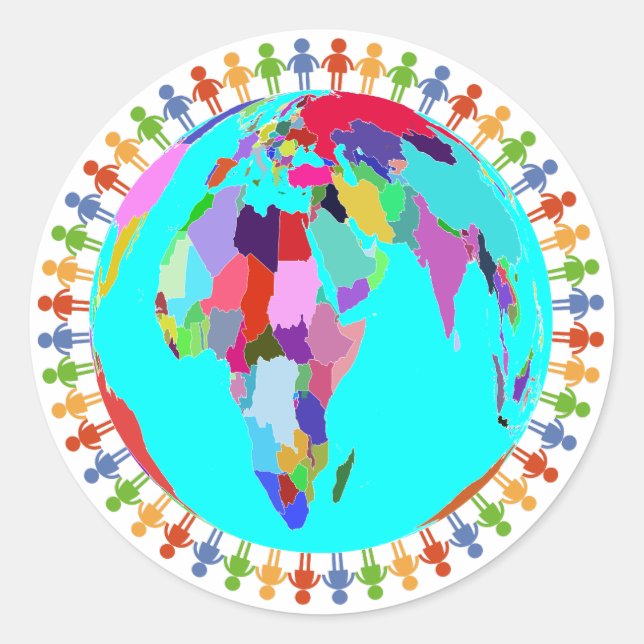 Pessoas dos adesivos da Terra (Frente)