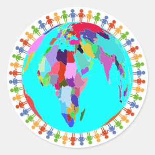 Pessoas dos adesivos da Terra