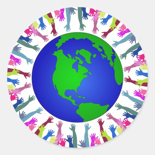 Pessoas dos adesivos da Terra (Frente)
