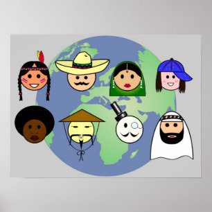 "Pessoas no mundo inteiro" do poster