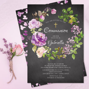Pessoas Roxas Convite Comunitário por Wreath Flor