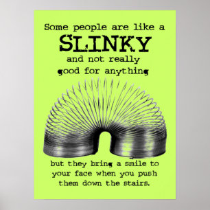 Pessoas Slinky Cartaz de Impressão Divertida Humor