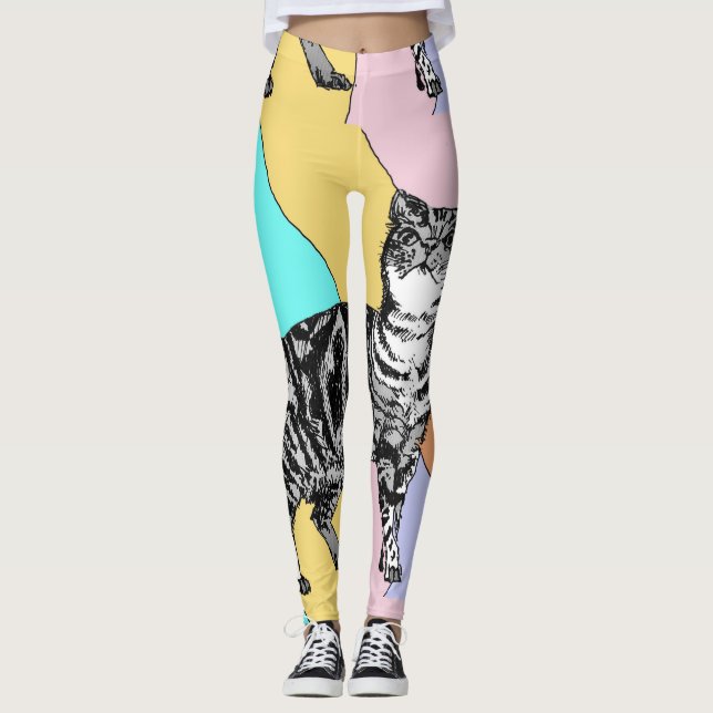Pestel Harlequin Leggings de Gato Legal (Frente)